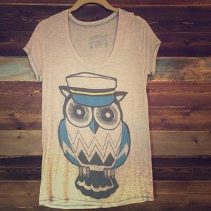 Owl Knit Tee size Large